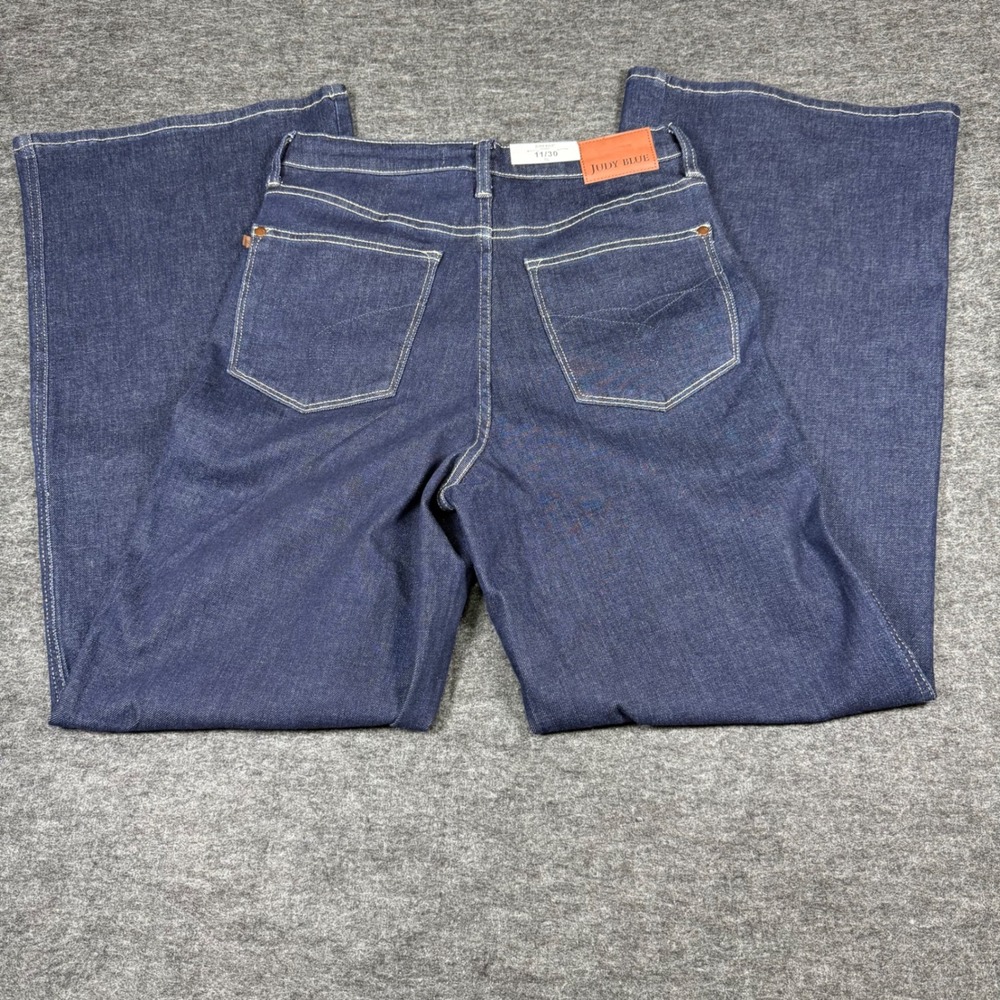 New With Tags Judy Blue High Waist Retro Wide Leg Jeans Dark Wash Size 11‎ - Picture 4 of 14
